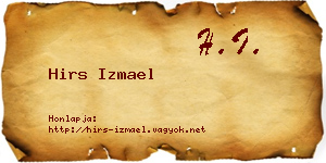 Hirs Izmael névjegykártya